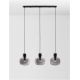 Pendule, Lustre suspendate - Lustra cu 3 pendule design modern CINZIA fumuriu