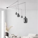 Lustra cu 4 pendule design modern CINZIA fumuriu