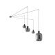 Pendule, Lustre suspendate - Lustra cu 4 pendule design modern CINZIA fumuriu