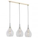 Lustra cu 3 Pendule sticla design decorativ SANTANA auriu/transparent