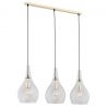 Lustra cu 3 Pendule sticla design decorativ SANTANA auriu/transparent