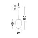 Pendule, Lustre suspendate - Lustra, Pendul modern Lato negru 27cm