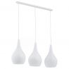 Lustra cu 3 Pendule sticla design decorativ SANTANA alba opal