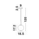 Pendule, Lustre suspendate - Lustra, Pendul modern Lato negru 18,5cm