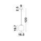 Pendule, Lustre suspendate - Lustra, Pendul modern Lato negru 16,5cm