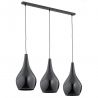 Lustra cu 3 Pendule sticla design decorativ SANTANA neagra