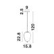 Pendule, Lustre suspendate - Lustra, Pendul modern Lato negru 15,8cm