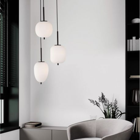 Pendule, Lustre suspendate - Lustra cu 3 pendule modern Lato negru