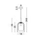 Pendule, Lustre suspendate - Lustra, Pendul modern Velor fumuriu 18cm