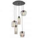 Lustra cu 5 Pendule sticla design decorativ SERAFINO