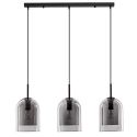 Lustra cu 3 pendule modern Velor fumuriu