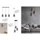 Pendule, Lustre suspendate - Lustra cu 3 pendule modern Velor fumuriu