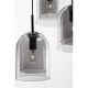 Pendule, Lustre suspendate - Lustra cu 3 pendule modern Velor fumuriu