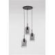 Pendule, Lustre suspendate - Lustra cu 3 pendule modern Velor fumuriu