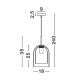 Pendule, Lustre suspendate - Lustra, Pendul modern Velor champagne 18cm