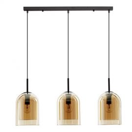 Pendule, Lustre suspendate - Lustra cu 3 pendule modern Velor champagne