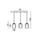 Pendule, Lustre suspendate - Lustra cu 3 pendule modern Velor champagne