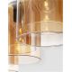 Pendule, Lustre suspendate - Lustra cu 3 pendule modern Velor champagne