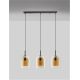 Pendule, Lustre suspendate - Lustra cu 3 pendule modern Velor champagne
