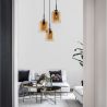 Lustra cu 3 pendule modern Velor champagne