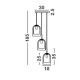 Pendule, Lustre suspendate - Lustra cu 3 pendule modern Velor champagne