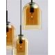 Pendule, Lustre suspendate - Lustra cu 3 pendule modern Velor champagne