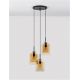 Pendule, Lustre suspendate - Lustra cu 3 pendule modern Velor champagne