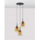 Pendule, Lustre suspendate - Lustra cu 3 pendule modern Velor champagne