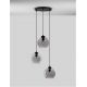 Pendule, Lustre suspendate - Lustra cu 3 pendule modern PALMER fumuriu