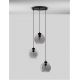 Pendule, Lustre suspendate - Lustra cu 3 pendule modern PALMER fumuriu