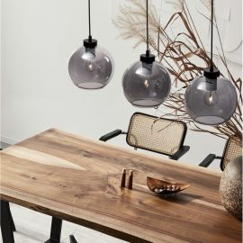 Pendule, Lustre suspendate - Lustra cu 3 pendule modern PALMER fumuriu