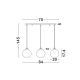 Pendule, Lustre suspendate - Lustra cu 3 pendule modern PALMER fumuriu