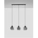 Pendule, Lustre suspendate - Lustra cu 3 pendule modern PALMER fumuriu
