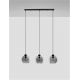 Pendule, Lustre suspendate - Lustra cu 3 pendule modern PALMER fumuriu