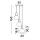 Pendule, Lustre suspendate - Lustra cu 3 pendule design modern IRVINE