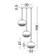 Pendule, Lustre suspendate - Lustra cu 3 pendule design modern MAEVE
