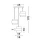 Pendule, Lustre suspendate - Lustra cu 3 pendule design modern SIANNA