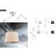 Pendule, Lustre suspendate - Lustra suspendata moderna cu brat reglabil ZAKYNTOS bej