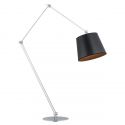 Lampadar de podea modern reglabil ZAKYNTOS BIS negru