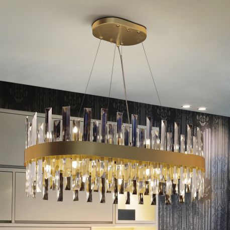 Candelabre, Lustre - Lustra ovala suspendata eleganta design modern Grace 20L