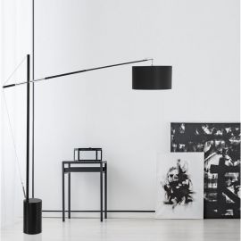 Lampadare - Lampadar, lampa de podea moderna cu inaltime reglabila Traccia negru