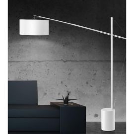 Lampadare - Lampadar, lampa de podea moderna cu inaltime reglabila Traccia alb