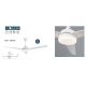 Lustre cu ventilator - Ventilator de tavan cu telecomanda si iluminat FLOW alb