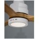 Lustre cu ventilator - Ventilator de tavan cu telecomanda si iluminat NATURE alb/ stejar