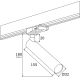 Spoturi, Proiectoare pe sina - Spot LED pe sina ELBRUS negru / Accesoriu pentru sinele trifazate ARGON T-RACK