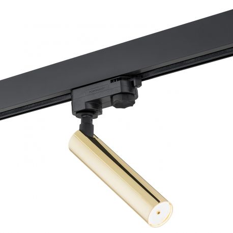 Spoturi, Proiectoare pe sina - Spot LED pe sina ELBRUS auriu / Accesoriu pentru sinele trifazate ARGON T-RACK