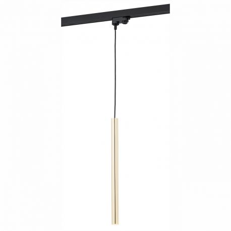 Spoturi, Proiectoare pe sina - Spot LED suspendat pe sina ELBRUS auriu / Accesoriu pentru sinele trifazate ARGON T-RACK