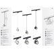 Spoturi, Proiectoare pe sina - Spot pe sina HORTA alb / Accesoriu pentru sinele trifazate ARGON T-RACK