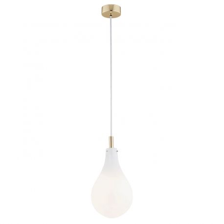 Pendule, Lustre suspendate - Pendul sticla design decorativ OAKLAND alb/auriu