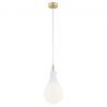 Pendul sticla design decorativ OAKLAND alb/auriu 